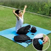 Camping Pocket Foldable Picnic Mat Lightweight With Stakes Waterproof Oxford Cloth Drawstring Bag Outdoor Practical Portable