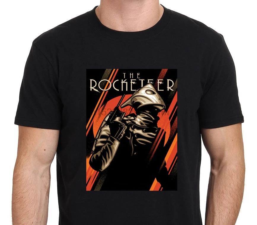 Free shipping 2019 THE ROCKETEER Comic Art Mens T-Shirt Size S-to-XXL Printed T Shirts Streetwear |