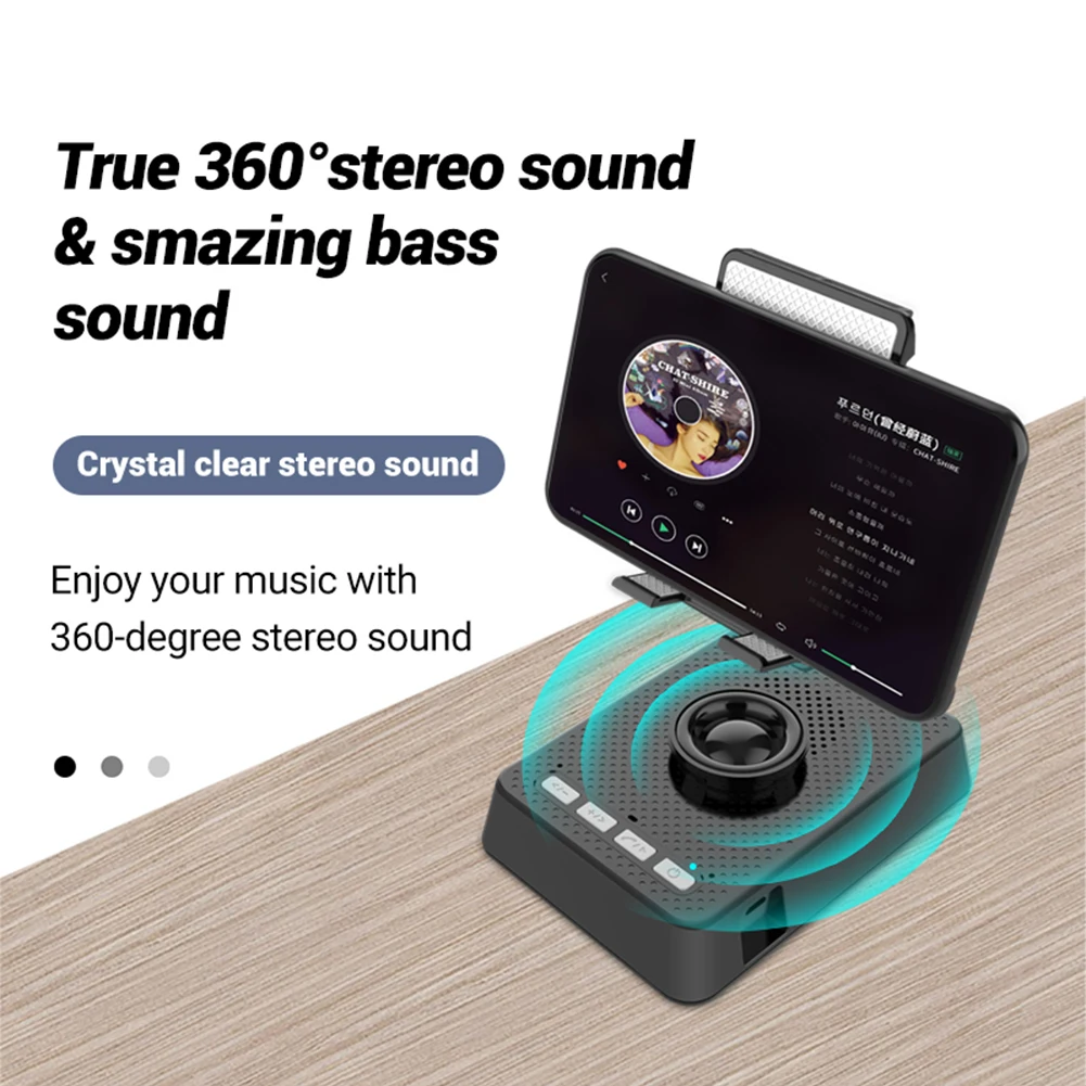 Держатель для телефона подставка беспроводного аудио 360 ° стерео настольное