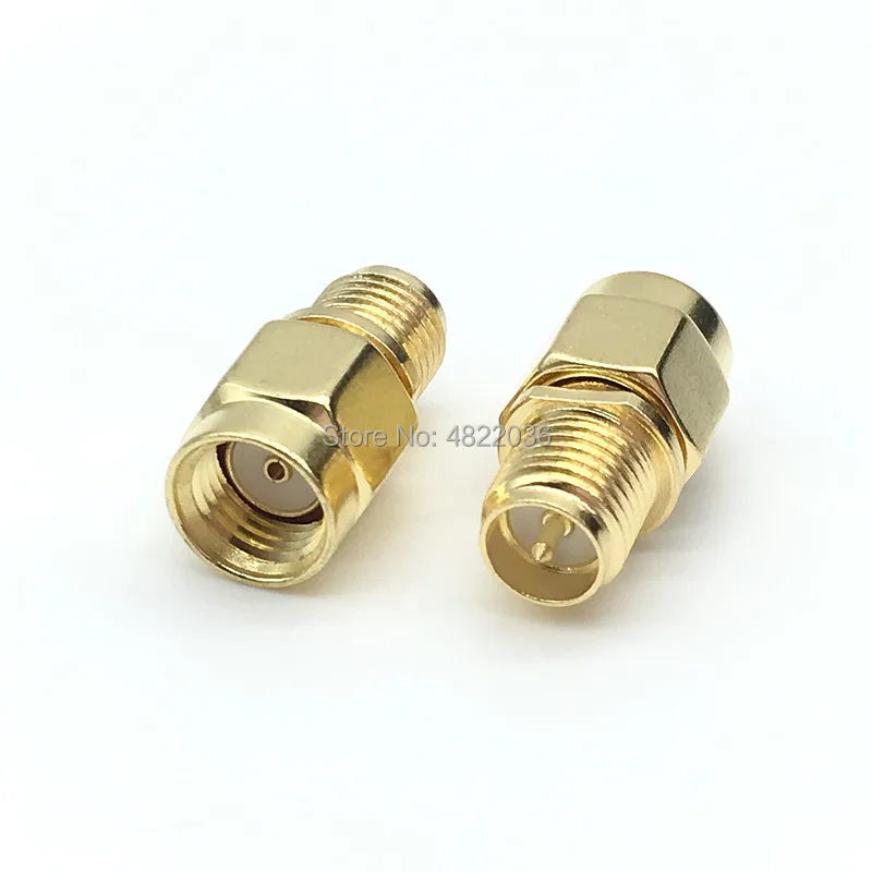 2pcs connector RF coaxial coax adapter SMA male female RP SMA to SMA male RP-SMA Connector