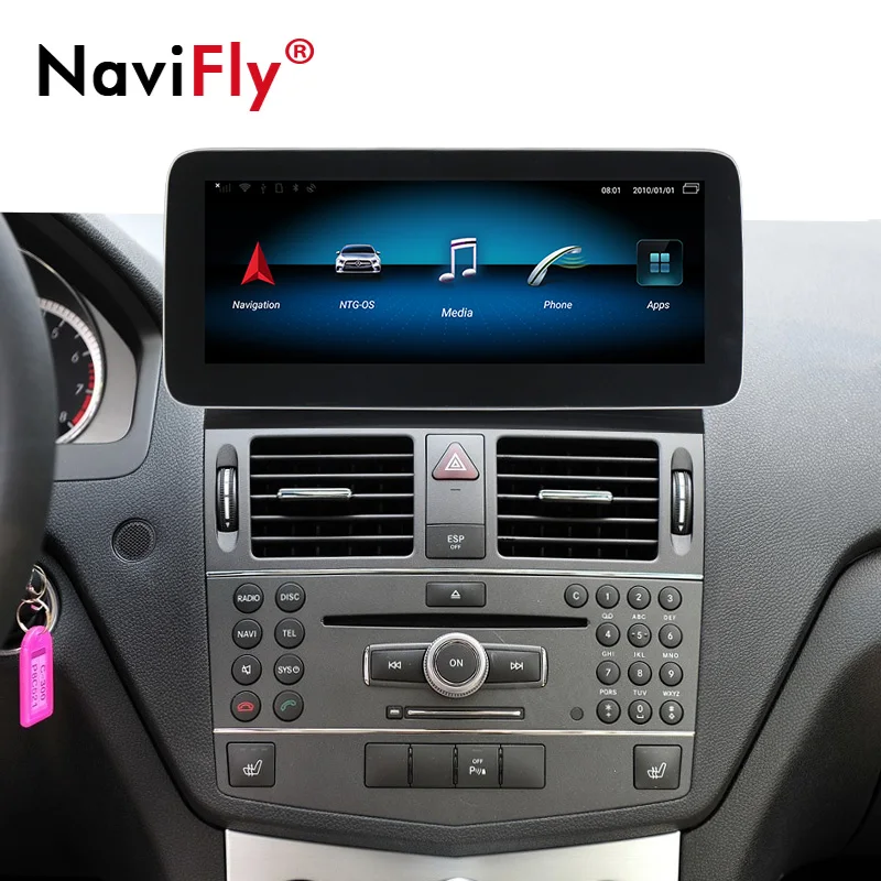 MSM8953 Android10 car GPS radio For Mercedes Benz C Class W204 2008-2010  12.5