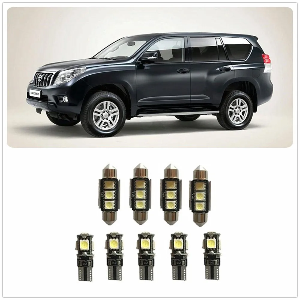 Посылка для салона 9 шт. Белый светодиодный комплект Toyota 4runner Avalon Celica Avanza Camry Avensis