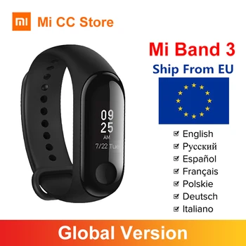 

Ship From EU ! Global Version Xiaomi Mi Band 3 Smart band Fitness Tracker 0.78" Screen Message Heart Rate Waterproof Wristband