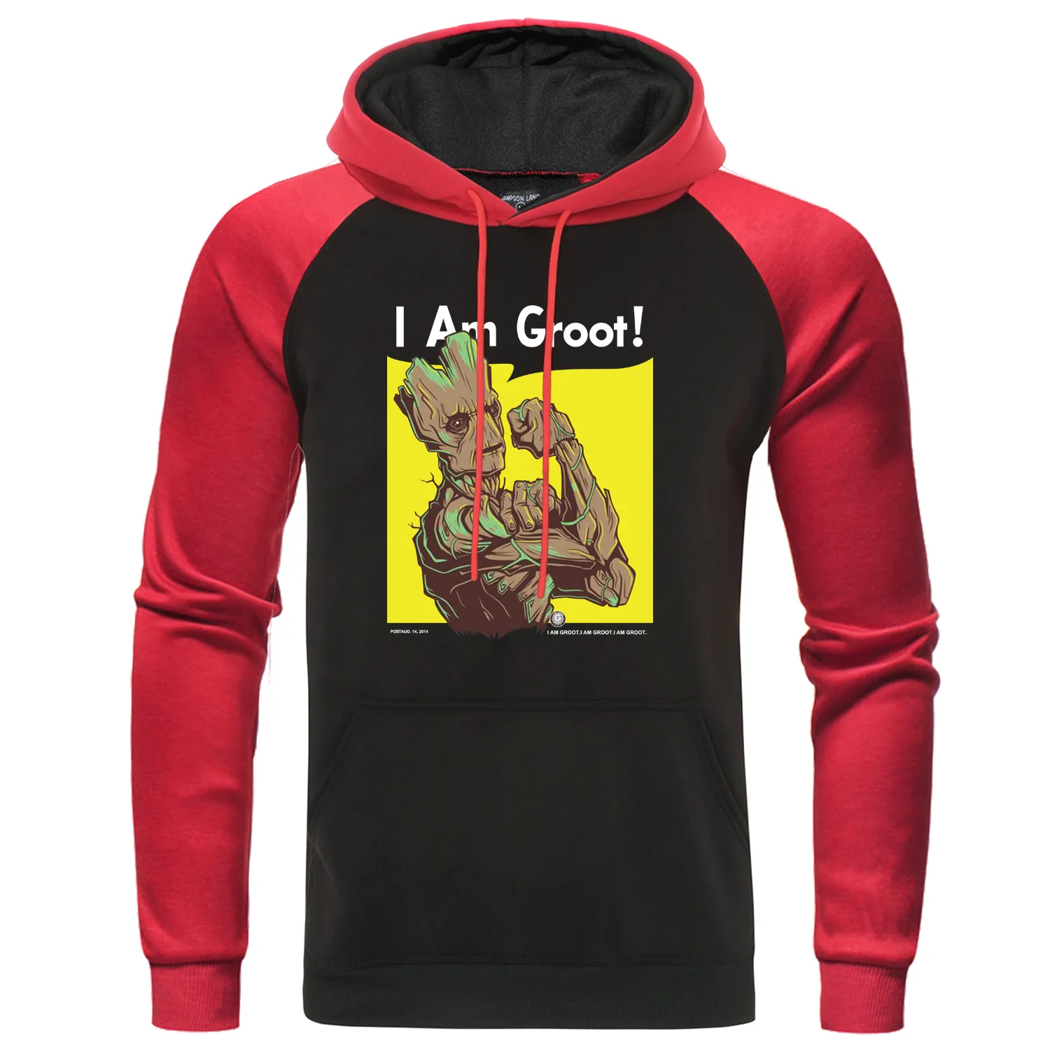 Осенняя мужская толстовка с капюшоном, с принтом I am groot, реглан, толстовка с капюшоном, супергерой, Грут, пуловер для мужчин, фильм «Страж Галактики»