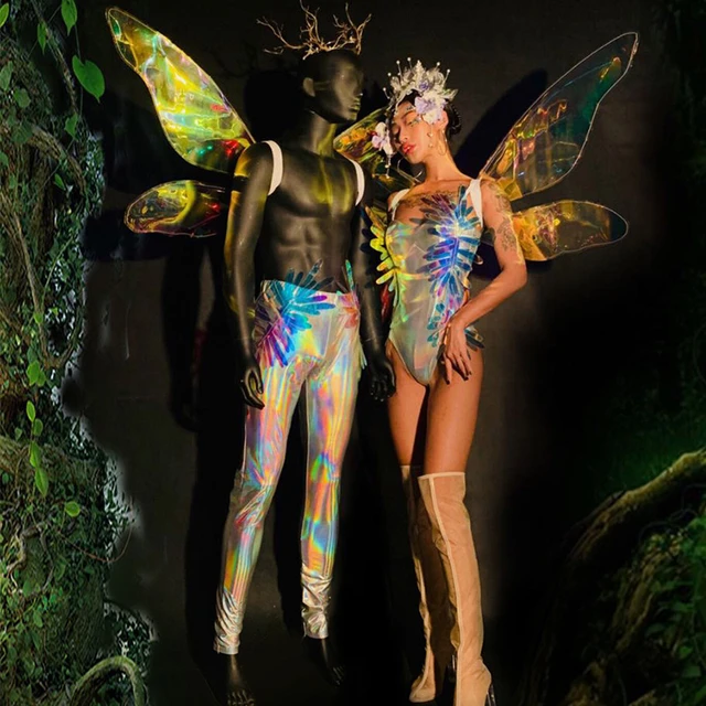 Holographic Butterfly Outfit Rave Outfit EDC Outfit Butterfly Costume  Burlesque Burning Man Costume Pride Carnival -  Sweden