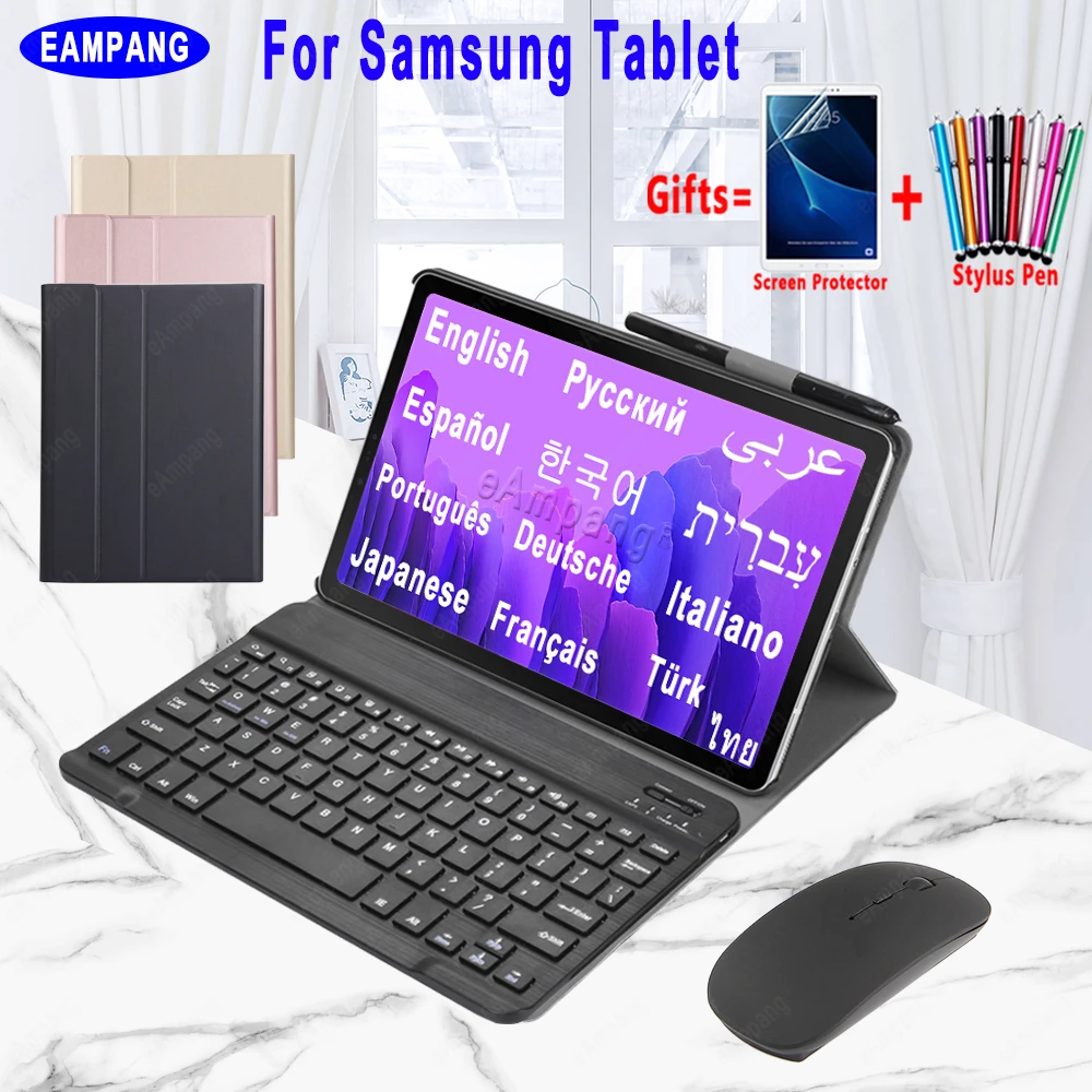 Funda con teclado para Samsung Galaxy Tab A8 10,5 A7 S6 Lite, S7 S6 S5e A  A6 10,1 2016 2019, teclado con ratón en inglés, ruso y español|Fundas de  tablets y libros electrónicos| - AliExpress