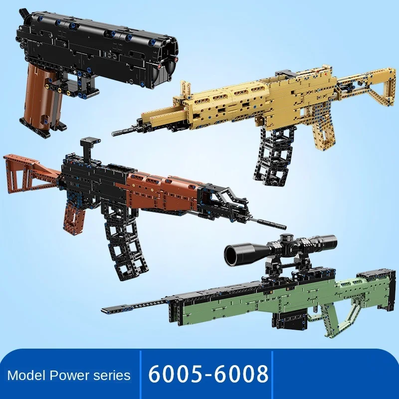 

Toy Rifle Gun AK47 M416 AWM Automatic Rifle Building Blocks Toy Gun for Boys Military Fans Miniature Building Blocks Military