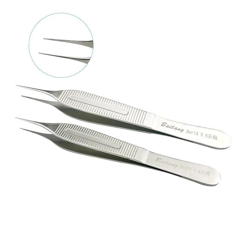 

Stainless Steel Tweezers teeth/teethless Forceps 0.4mm 0.6mm Cosmetic and Plastic Surgery Tools