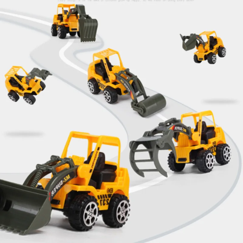 6 Pcs/Set Vehicle Truck Car Model Plastic Diecast Construction Bulldozer Engineering Model Toy Cars for Kids Children Boys Gift 6 Pcs/Set Vehicle Truck Car Model Plastic Diecast Construction Bulldozer Engineering Model Toy Cars for Kids Children Boys Gift