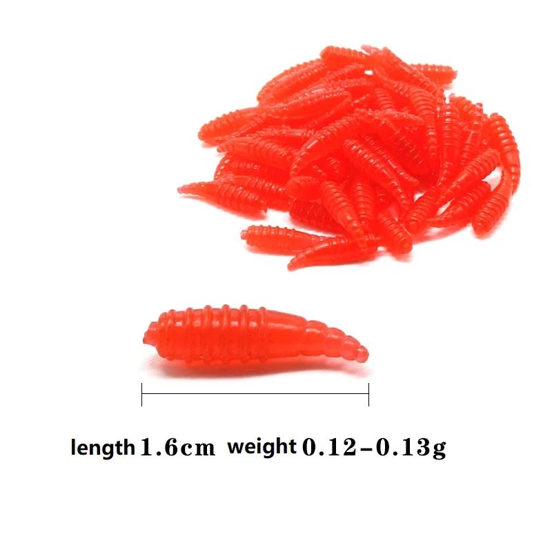 soft bread bug bionic grubs trout lure 1.6cm/0.12g Hand Pole Bait Carp Lifelike Fishing Lure Maggot Grub Worms 50pcs/lot fishing lure