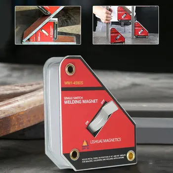 

Wm1-4590S Strong Single Switch Neodymium Welding Magnet Holder On/Off Switch Magnetic Clamp Small Size 45 /90 degree Angles