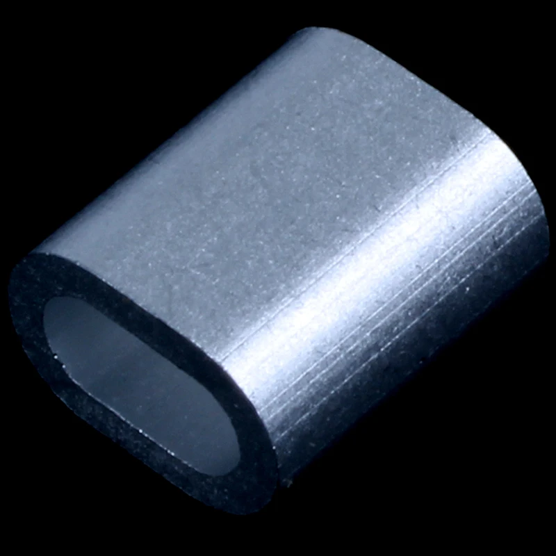 Новые 50 x Овальные Алюминиевые хомуты h uelsen для 2 мм троса пресс-зажим серебряный тон