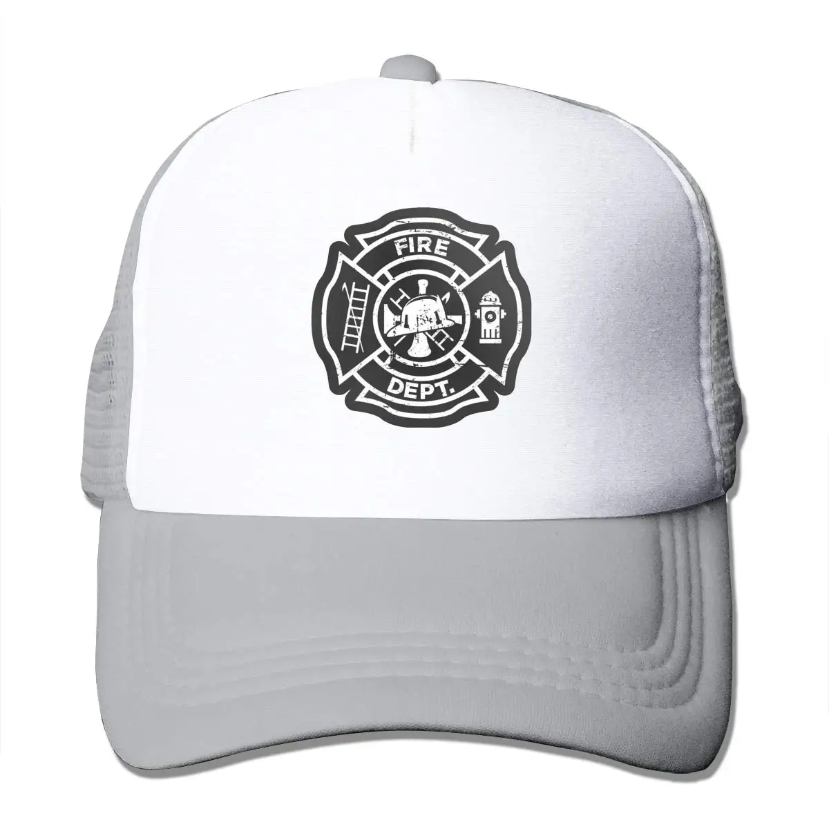 Пожарный унисекс Регулируемый Snapback ремень Дальнобойщик Шляпа сетка шляпа Солнцезащитная сетка Бейсбол CapBlack