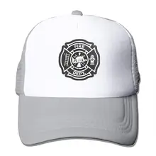 Пожарный унисекс Регулируемый Snapback ремень Дальнобойщик Шляпа сетка шляпа Солнцезащитная сетка Бейсбол CapBlack