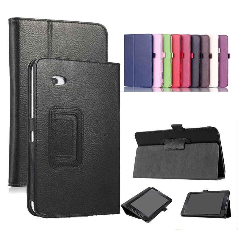 Чехол Litchi Coque для samsung Galaxy Tab 2 7 0 &quotGT P3100 P3110 чехол-подставка из искусственной кожи