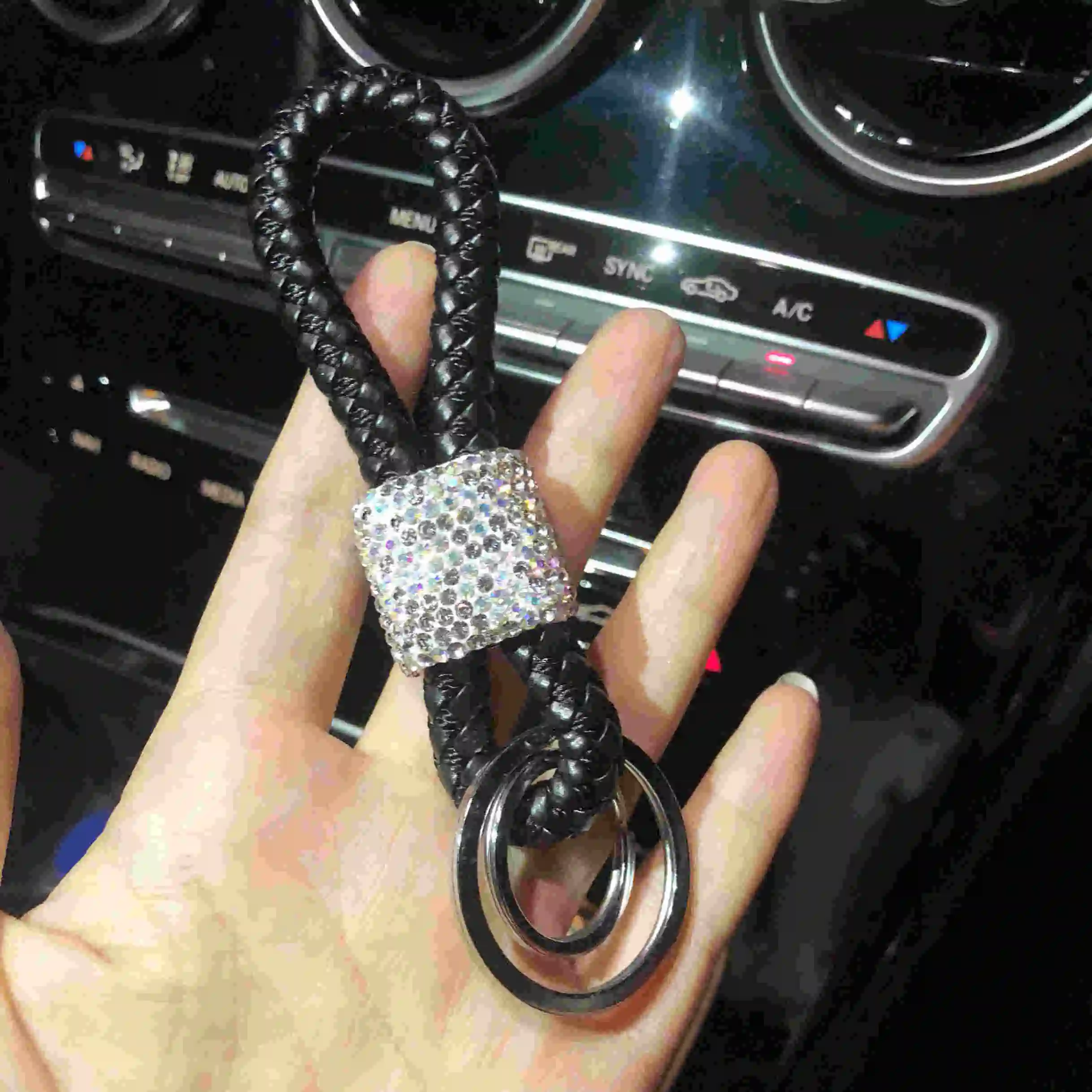 Автомобиль keyfo ручной работы плетеный Канат небольшой кулон пара на талии алмаз автомобиль кожаный канат брелок подарок