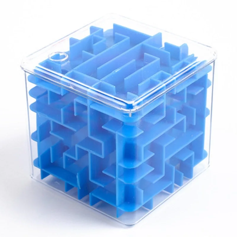 8*8*8cm 3D Transparent Maze Cube Game Six-sided Puzzle Speed Rolling Ball Develop Intelligence Board | Спорт и развлечения