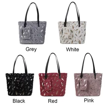 

Hot Sale Handbags Multi-function Fashion Plush Women Shoulder Bag Large Capacity Shopping Handbag Clutch Leisure Daily Shopping