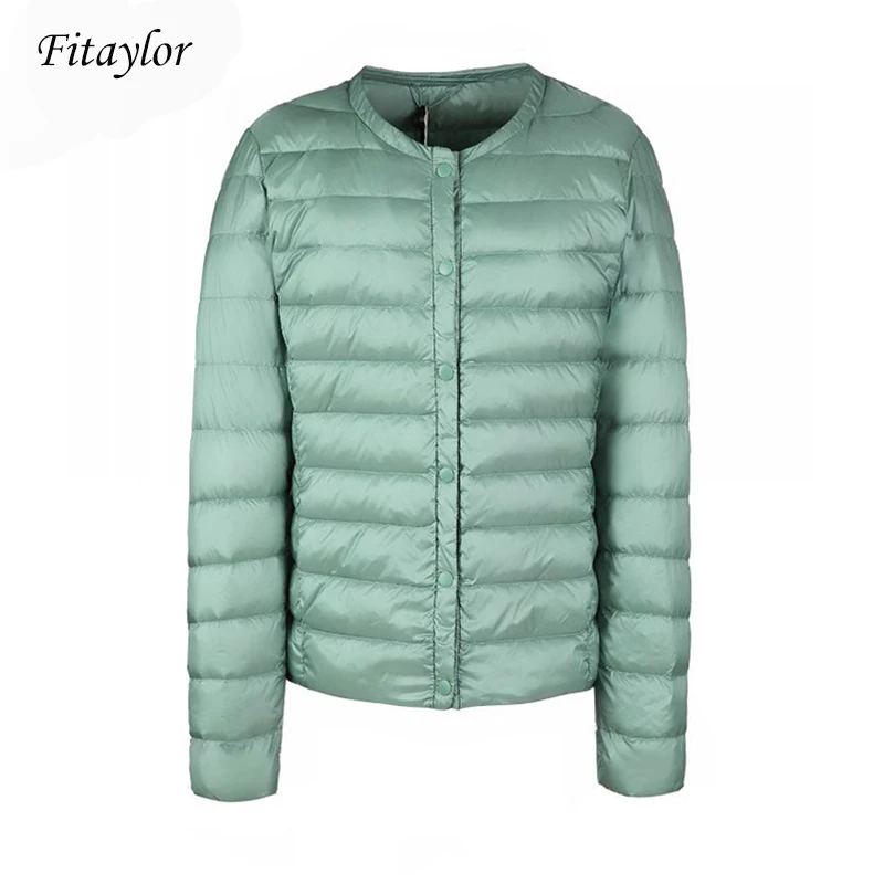 Best Fitaylor New winter Women Ultra Light White Duck Down Jacket Short Coat Slim Casual Down Coats Female Plus Size S 3xl Warm Parka