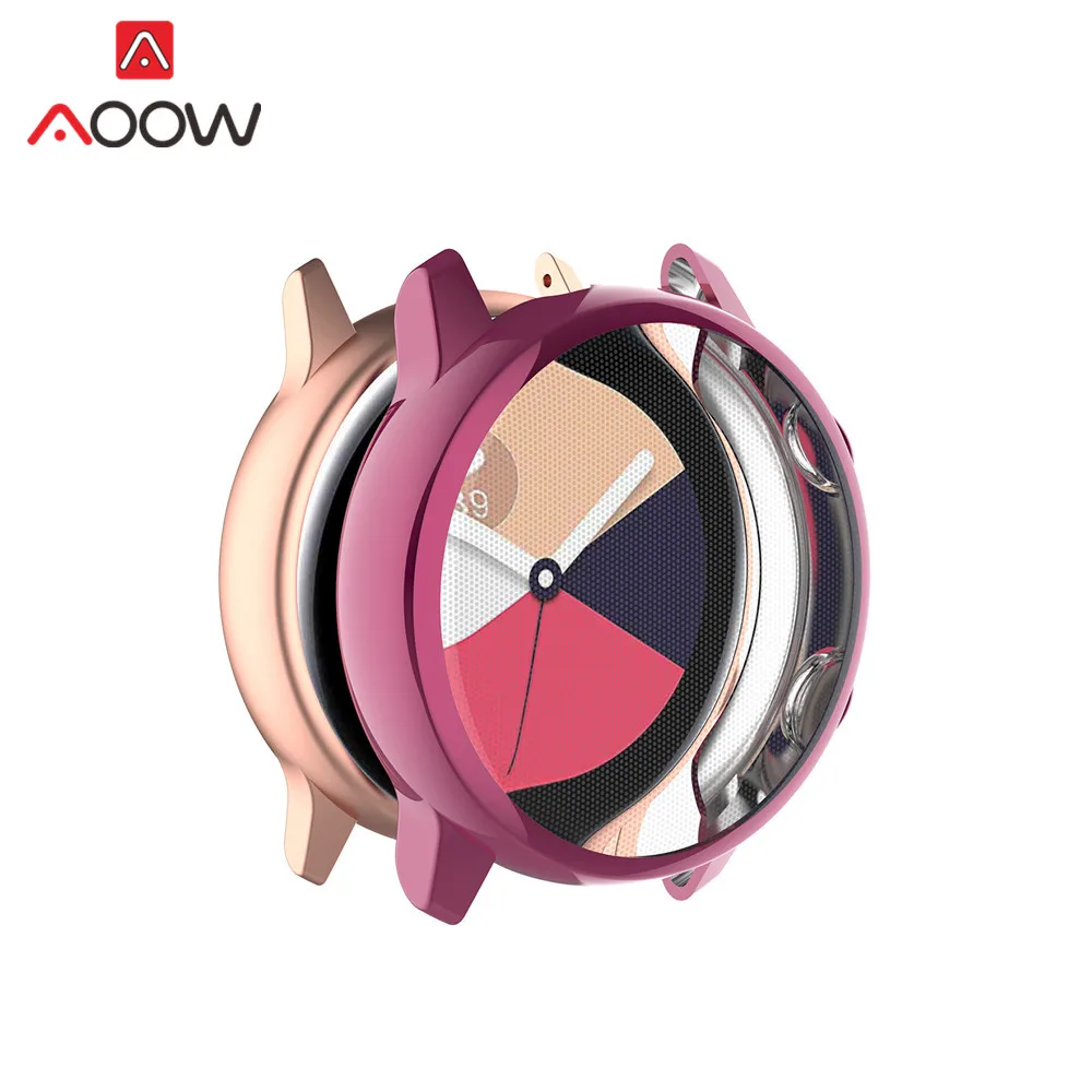 Plating Red Мягкий защитный чехол для экрана из ТПУ для samsung Galaxy Watch Active SM-R500, Ультратонкий защитный чехол - Цвет ремешка: Plating Red