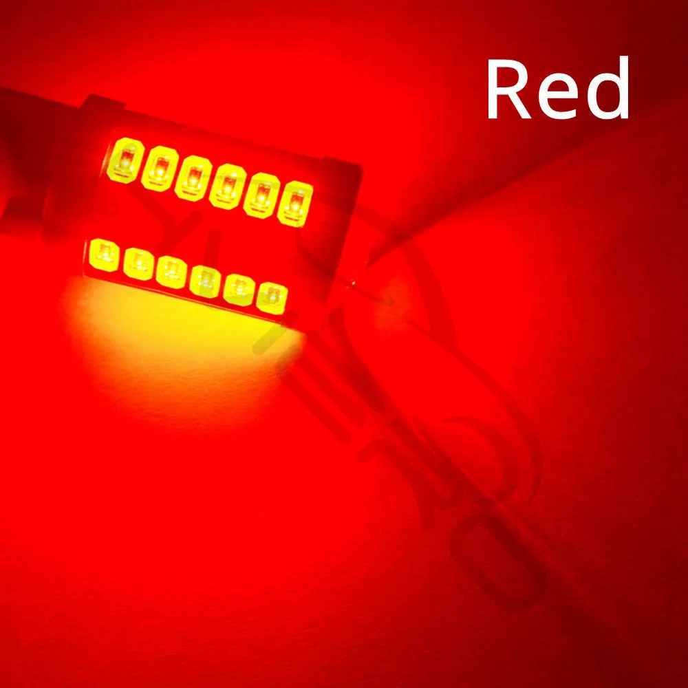 Hviero White Red Yellow 1156 Ba15s 1157 BAY15D P21 5W 33SMD 5630 5730 LED Car Brake Lights Tail Lamps Turn Signal Auto Rear Reverse Bulbs DRL