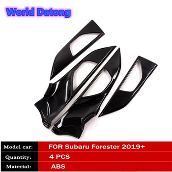 

Car Interior Handle Frame ABS Decorative Carbon Fiber Trim 4 Pcs for Subaru Forester 2019
