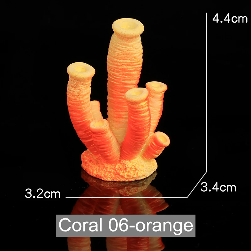 Полимерный Искусственный Аквариум Мини коралловый камень Украшение Аквариум Ландшафтный коралловый растительный орнамент аквариумный фон - Цвет: 06