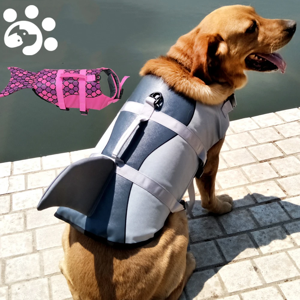 PetDogLifeVestSummerSharkMermaidPetLifeJacketDogClothesHarnessDogsSwimwearPetsSwimmingSuitFunnyCuteDogCostu-AliExpress15
