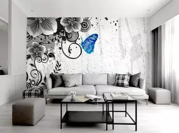 

[Self-Adhesive] 3D Flower And Butterfly WG823 Wall Paper mural Wall Print Decal Wall Murals Belly