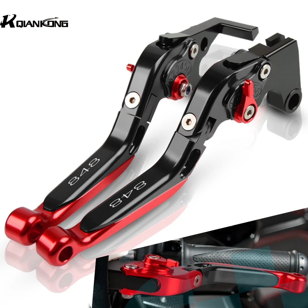 

Motorcycle Brake Levers CNC Aliuminum Adjustable Brake Clutch Lever Handbar For DUCATI 848 EVO 2007 2008 2009 2010 211 2012 2013