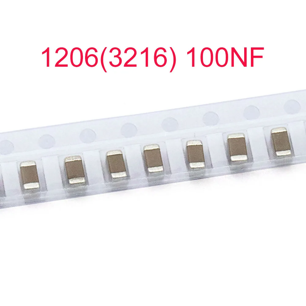 Capacitor smd 1206 0.1 k x7r, capacitor original de 1206 uf x7r 50v