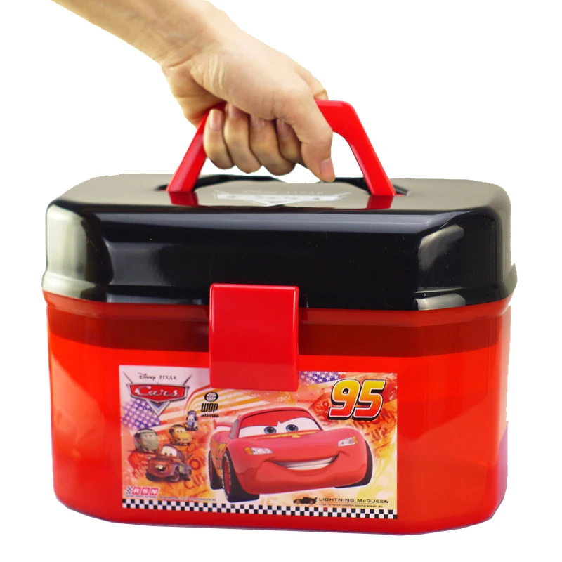 Disney Pixar Автомобиль игрушечная стоянка портативный Молния Маккуин коробка для