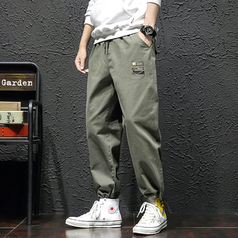 

2020 Spring Main Push Japanese-style Black Wall Large Size Simple Beam Leg Casual Pants M-5x Hk1974-