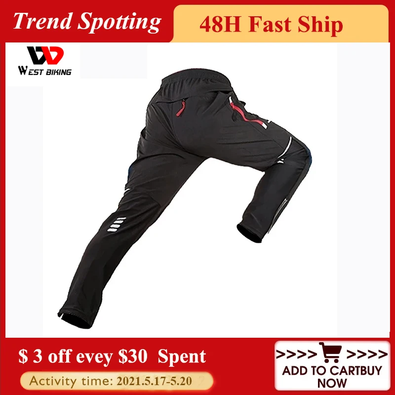 WEST BIKING Cycling Pants Bike Pants Riding Mountain Long Pants Quick Drying Spring & Summer Men Clothings Bicycle Cycling Pants