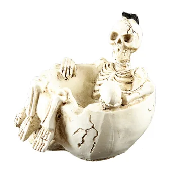 

1PC Ashtray Skull Personality Desktop Resin Washable Cigarette Tray for Home