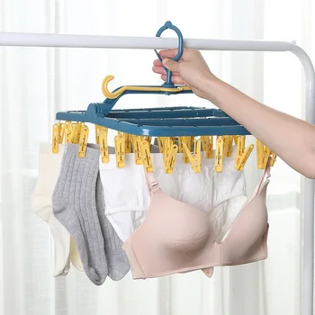 

Drying Racks Multi-clip Baby Drying Socks To Dry Underwear Hooks Multi-function Hanging Baby Clothes To Dry