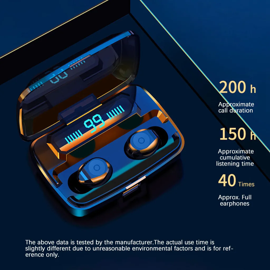 Headphones bluetooth hifi noise Earphone Sports Stereo In ear With Wireless Charging IPX5 Waterproof key version 