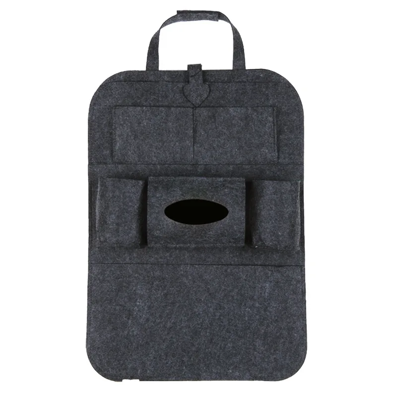 Dark gray 1 шт. Универсальная автомобильная сумка для хранения, сумка на заднее сиденье, органайзер, держатель на заднее сиденье, карманы, защита для автомобиля, автомобильные аксессуары - Название цвета: Dark gray