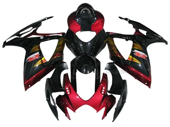 

For Suzuki K6 2006 2007 Black Red ABS Injection ABS Body Cover Fairing Kit