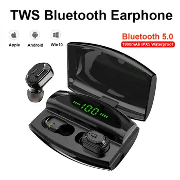 

XG20 Bluetooth Earphone Wireless TWS IPX6 Cordless Sport Mini Earbuds Power In Earphones Display Mini Sport 5D Stereo Cordless