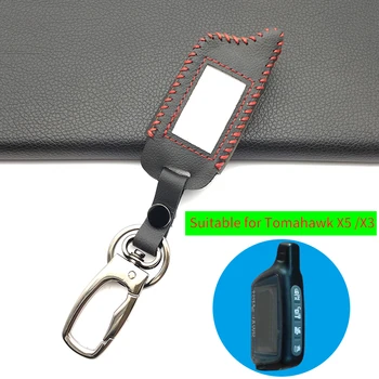 

X5 LCD Remote Control Key Fob Case For Vehicle Safety In Two Way Car Alarm System Russian Version Tomahawk X5 X3 Keychain