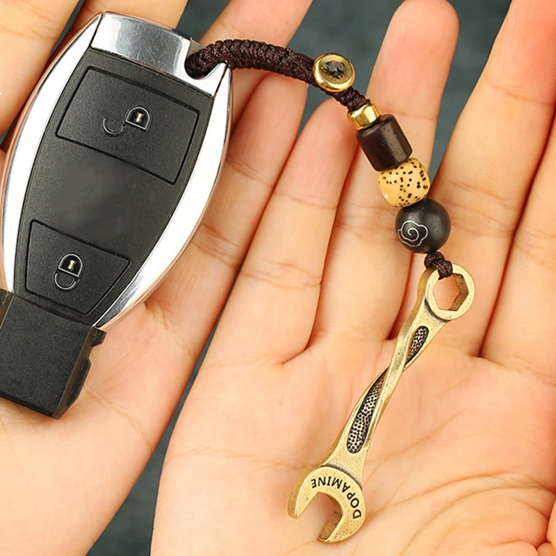 brass wrench rope key pendants (8)