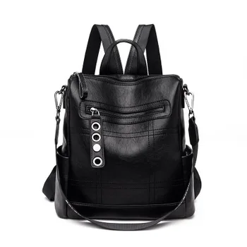 

Female Backpack Designer High Quality Leather Mochilas Feminina School Bags For Girls Vintage Female Shoulder Bag