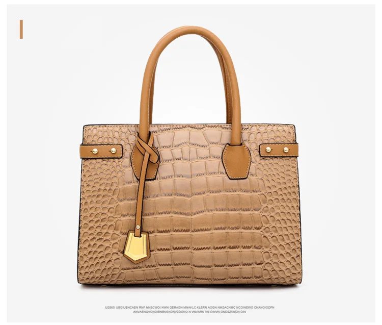 Ladies Crocodile Handbags for Women Luxury Designer Genuine Leather Crossbody Purses Cowhide Top Handle Office Tote Shoulder Bag (20)