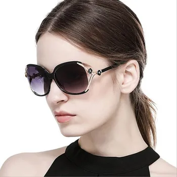 

New oval sunglasses ladies gradient lens sunglasses female retro large hollow side flower glasses women sunglasses uv400
