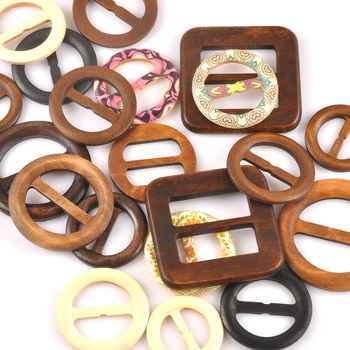 

Wooden Round Ring Belt Buckle For Clothes Bag Accessories Apparel Garment Ornament Handmade DIY Accessories Windcoat Decor m2591