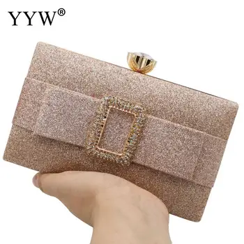 

Luxury Champagne Womens Evening Bag Diamonds Envelope Clutch Handbag Rhinestone Wedding Party Bridal Purse Wedding Party Bridal
