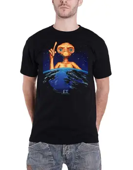 

E.T T Shirt Pointing Up Movie Logo new Mens Black