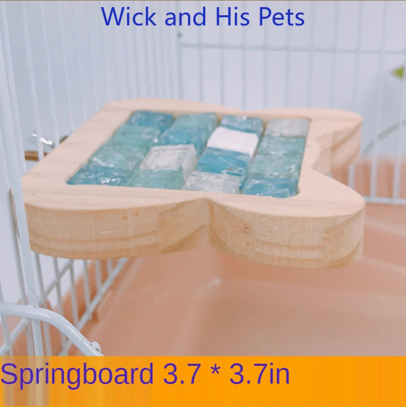 

Wooden cool pad springboard cool blanket double use hamster Golden Bear pedal small animal cooling board cool cool cooling board