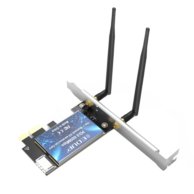 EDUP PCI-E 600 Мбит/с WiFi карта Bluetooth 4,0 адаптер 2,4 ГГц/5 ГГц Двухдиапазонная беспроводная сетевая карта с антеннами для настольного ПК